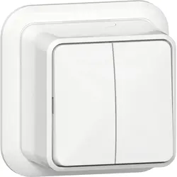 Gira serieschakelaar opbouw wit (310511)