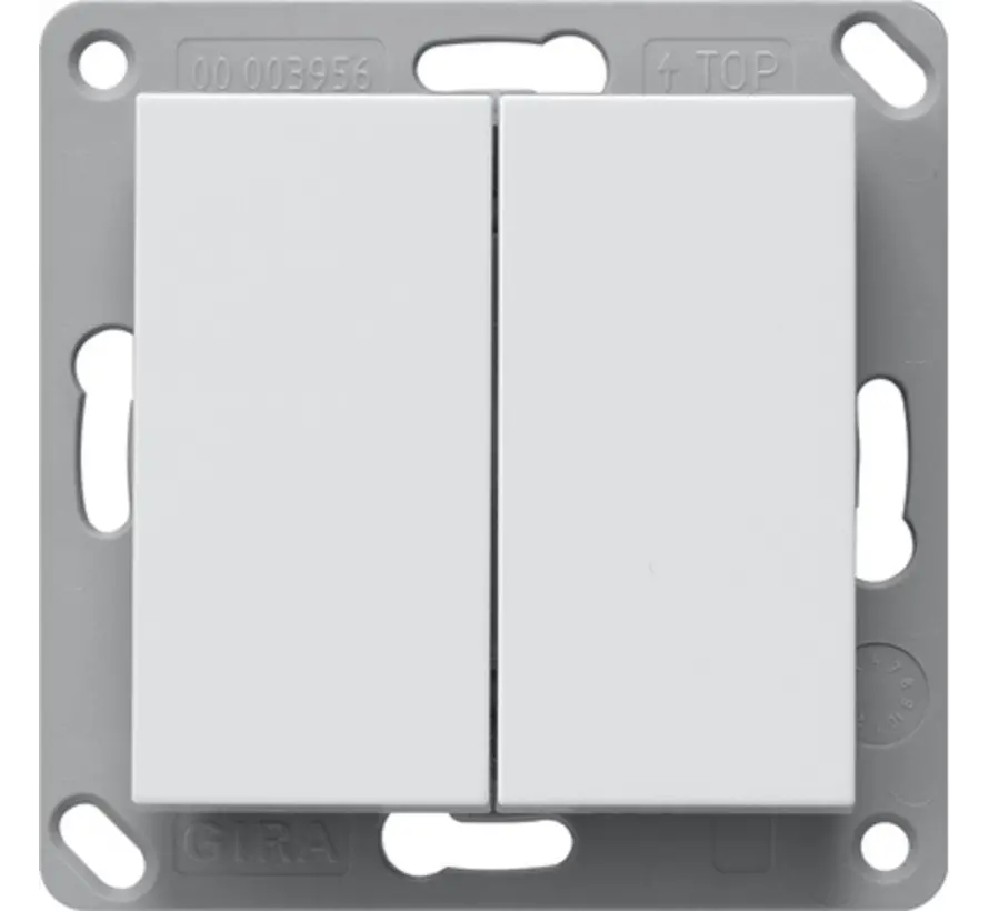 EnOcean draadloze wandzender 2-voudig Systeem 55 wit glans (242203)