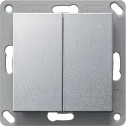 Gira EnOcean draadloze wandzender 2-voudig Systeem 55 aluminium mat (242226)