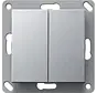 EnOcean draadloze wandzender 2-voudig Systeem 55 aluminium mat (242226)