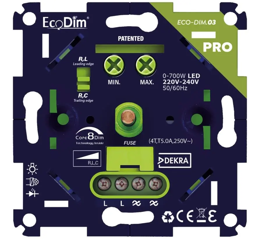 universele LED-dimmer PRO RLC 0-700 Watt (ECO-DIM.03-PRO)