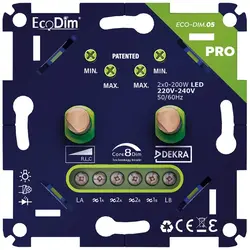 EcoDim universele duo LED-dimmer PRO RLC 2x 0-200 Watt (ECO-DIM.05-PRO)