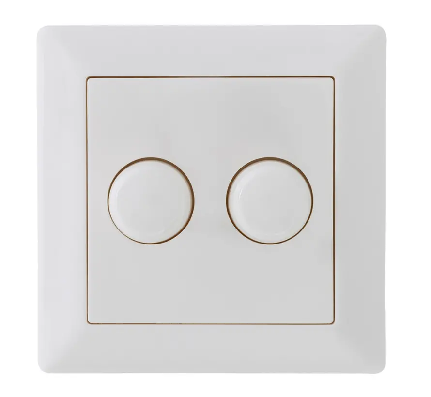 duo dimmerknop passend voor Gira systeem 55 / JUNG A-range wit glans (ED-10005)
