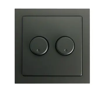 EcoDim duo dimmerknop passend voor Busch-Jaeger Future Linear zwart mat (ED-10074)