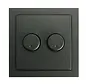 duo dimmerknop passend voor Busch-Jaeger Future Linear zwart mat (ED-10074)