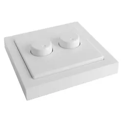 EcoDim duo dimmerknop passend voor Busch-Jaeger Future Linear wit glans (ED-10073)
