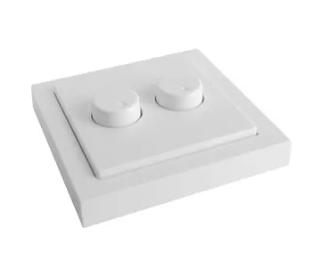 EcoDim duo dimmerknop passend voor Busch-Jaeger Future Linear wit glans (ED-10073)