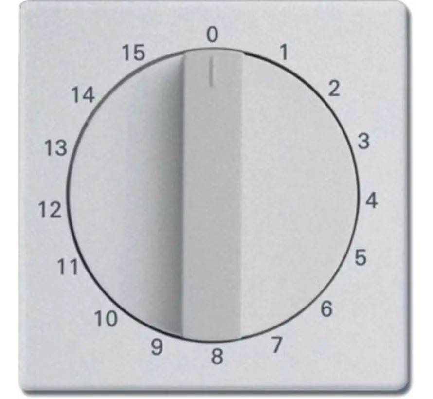 draaigreep tijdschakelaar 15 min Future Linear aluzilver mat (1770-83-103)