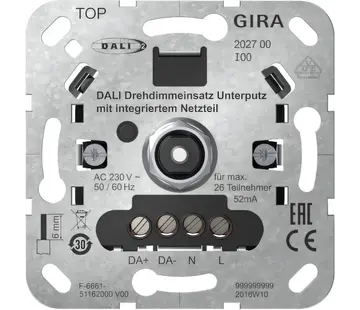 Gira DALI potentiometer met geintegreerde netvoeding (202700)