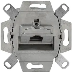 Rutenbeck universele RJ45 data wandcontactdoos modular jack enkelvoudig inbouw CAT6A (136104030)