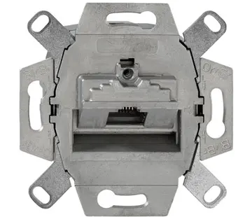 Rutenbeck universele RJ45 data wandcontactdoos modular jack enkelvoudig inbouw CAT6A (136104030)
