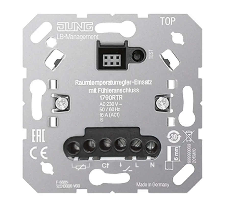 kamerthermostaat met voeleraansluiting zonder ingang nevenpost (1790 RTR)