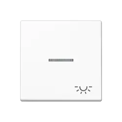 JUNG schakelwip met lichtsymbool en controlevenster A-range alpine wit (A 590 KO5 L WW)