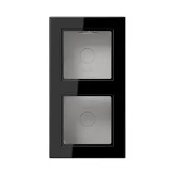 JUNG opbouwbak 2-voudig A550 zwart glans (A 5582 BF A SW)