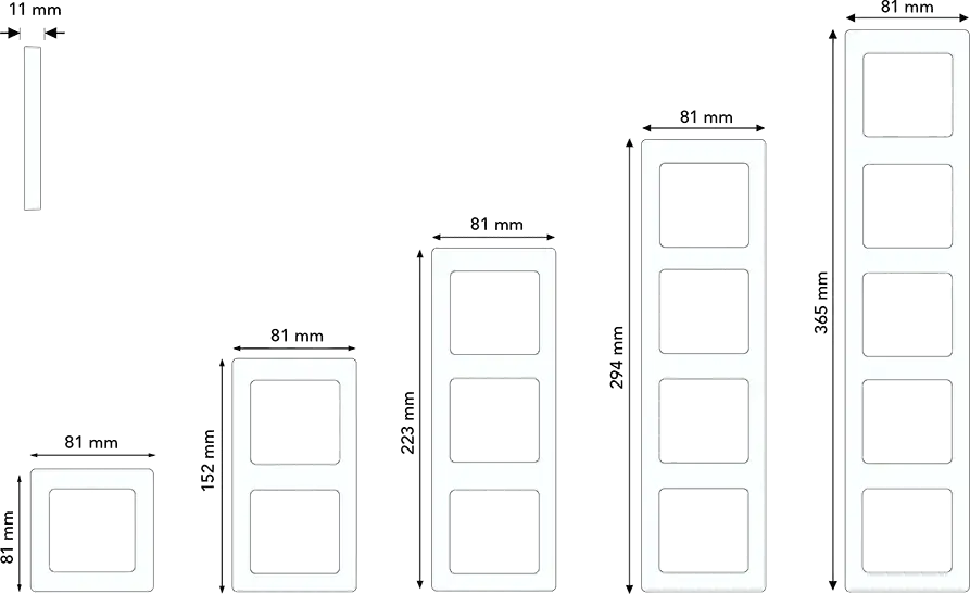 Maatvoeringen Busch-Jaeger Balance SI