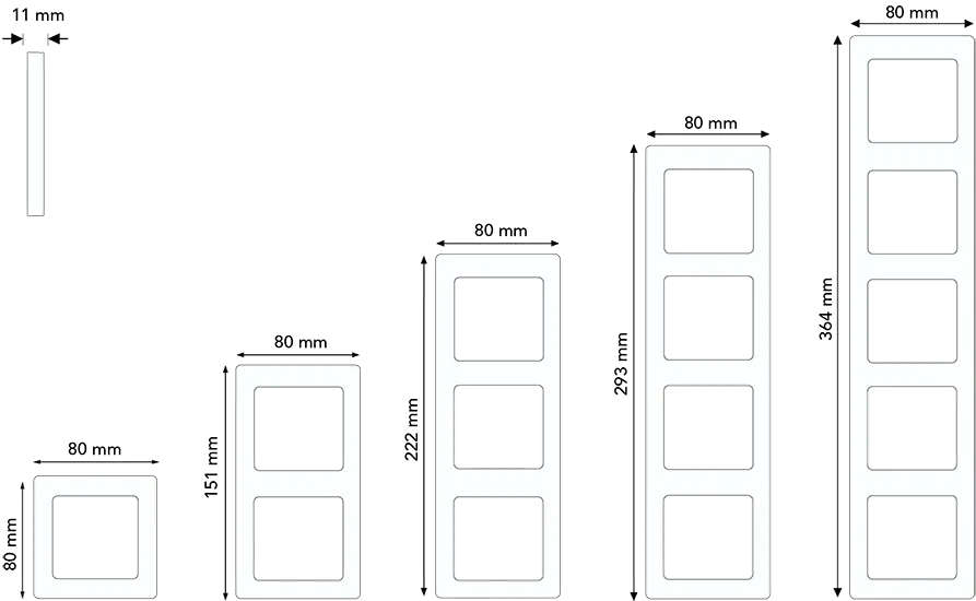 Busch-Jaeger Future Linear maatvoering