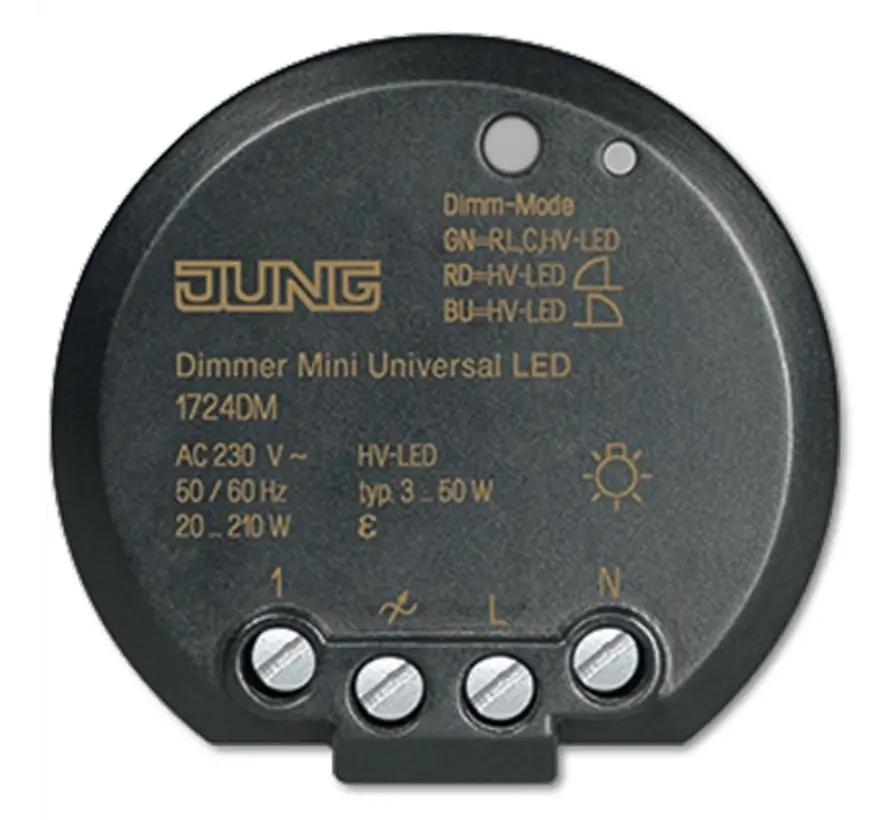 universele LED-dimmer mini 3-100 Watt (1724 DM)