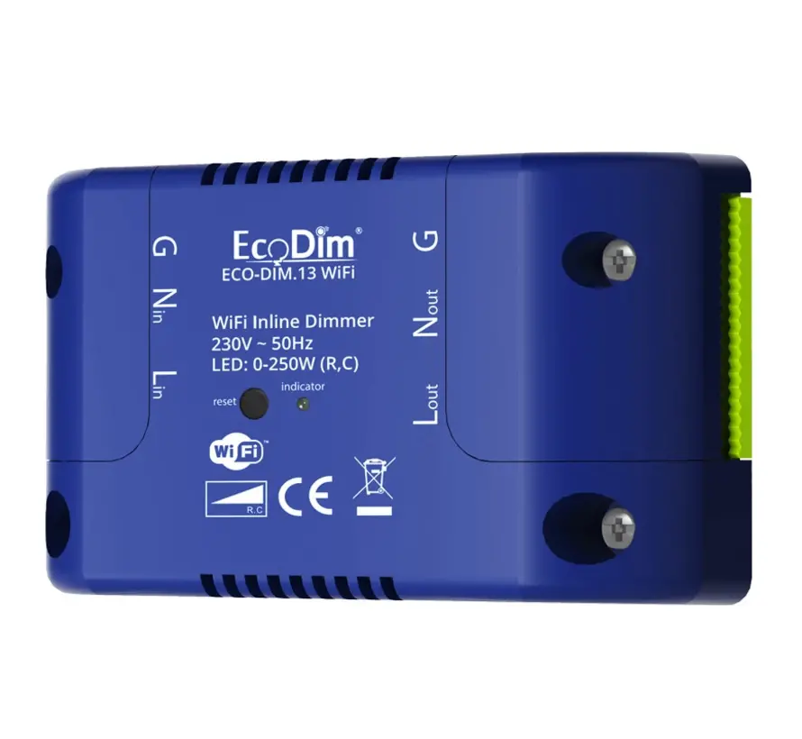 wifi inline dimmer 0 - 250 Watt (ECO-DIM.13-WIFI)