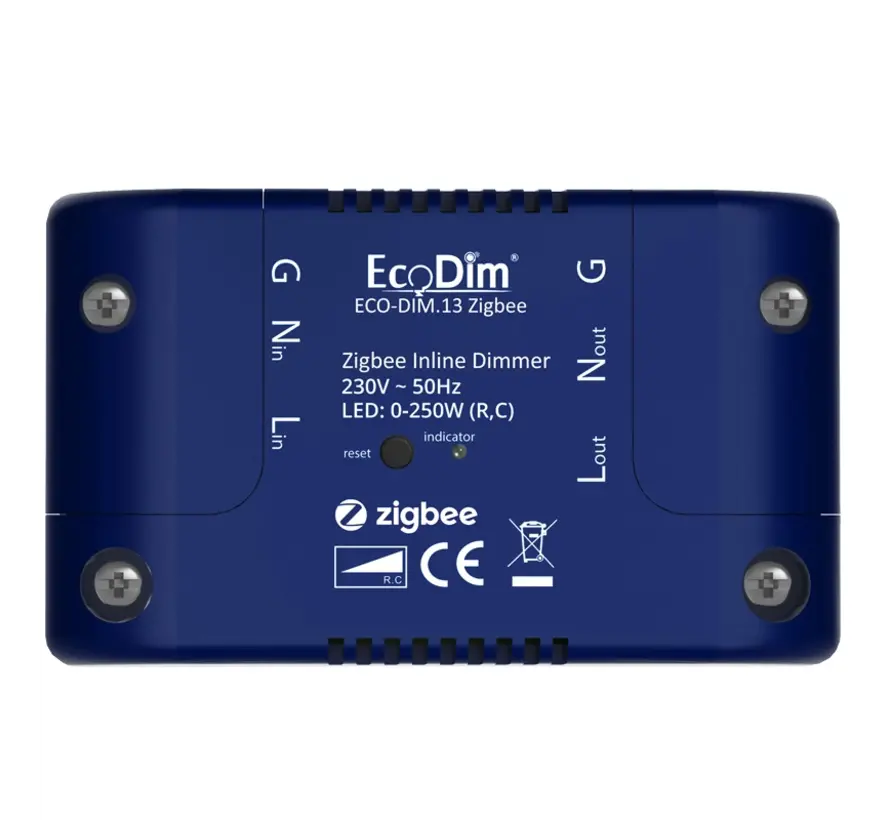 Zigbee LED inline dimmer 0 - 250 Watt (ECO-DIM.13-ZGB)