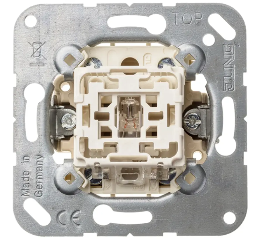 2-polige schakelaar controleverlichting 20A met klauwbevestiging (502-20 KOU)