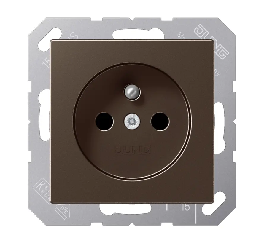 wandcontactdoos penaarde Safety+ A-range mokka (A 1520 FKI MO)