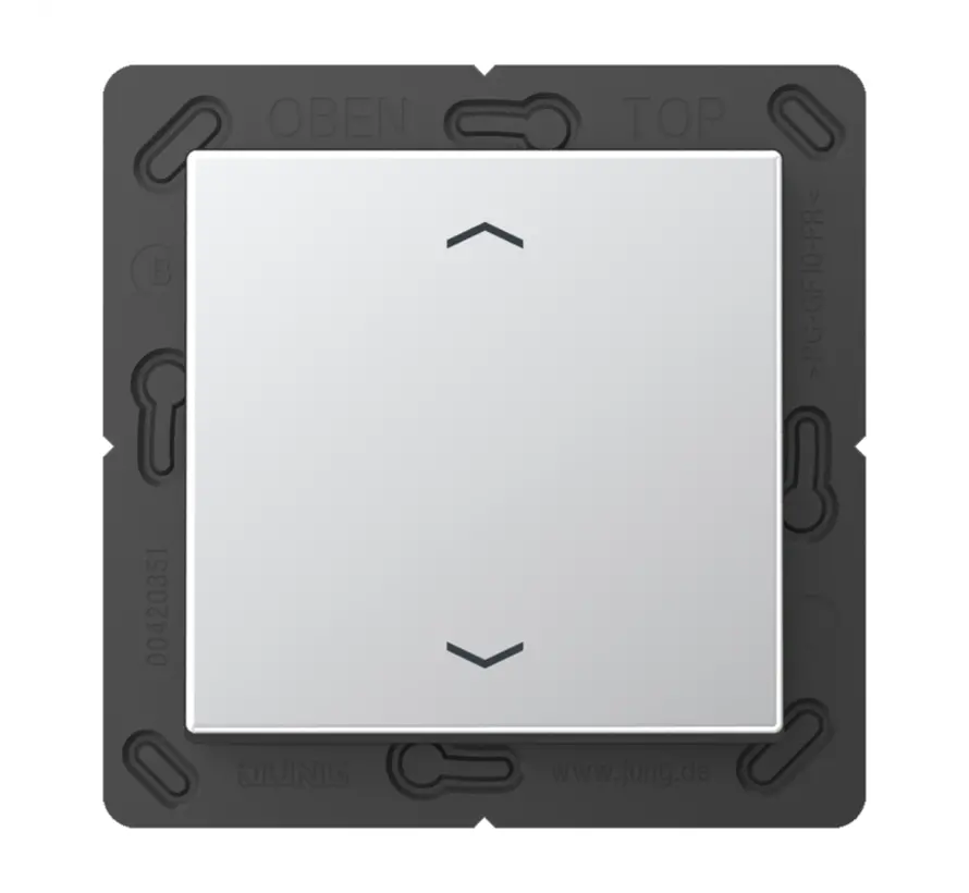EnOcean draadloze wandzender 2-kanaals met pijlsymbolen A-range aluminium (ENO A 590 P AL)