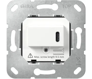 Gira USB-lader type C met snellaadfunctie Power Delivery 65 W wit (236200)