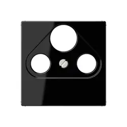 JUNG centraalplaat coax/sat A-range zwart glans (A 561 PLSAT SW)