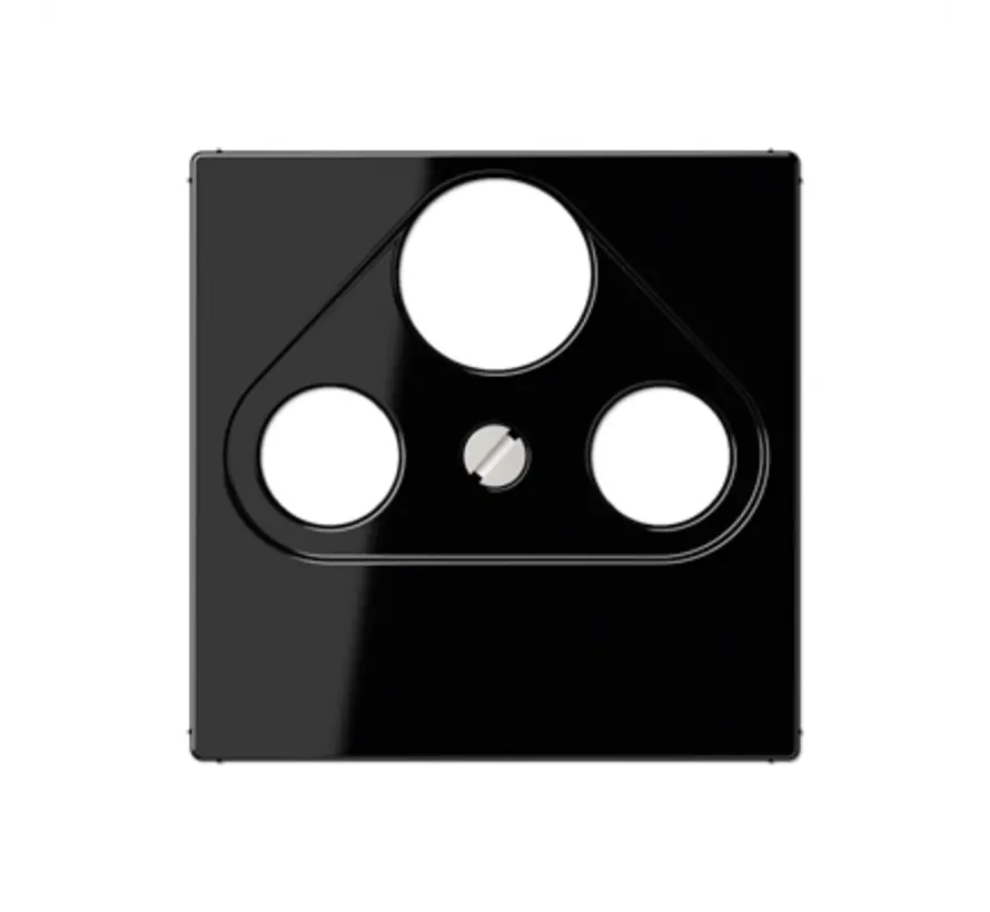 centraalplaat coax/sat A-range zwart glans (A 561 PLSAT SW)