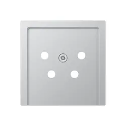 JUNG centraalplaat telefoon 4-polig A-range aluminium (A 561 NTF AL)