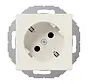 wandcontactdoos randaarde 45gr. A-range creme (A 520-45 N)