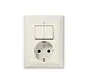 combinatie serieschakelaar/wandcontactdoos randaarde AS500 creme (AS 5575 EU)