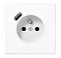 wandcontactdoos penaarde Safety+ met USB type A LS990 alpine wit (LS 1520 F-18 A WW)