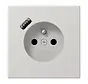 wandcontactdoos penaarde Safety+ met USB type A LS990 lichtgrijs (LS 1520 F-18 A LG)