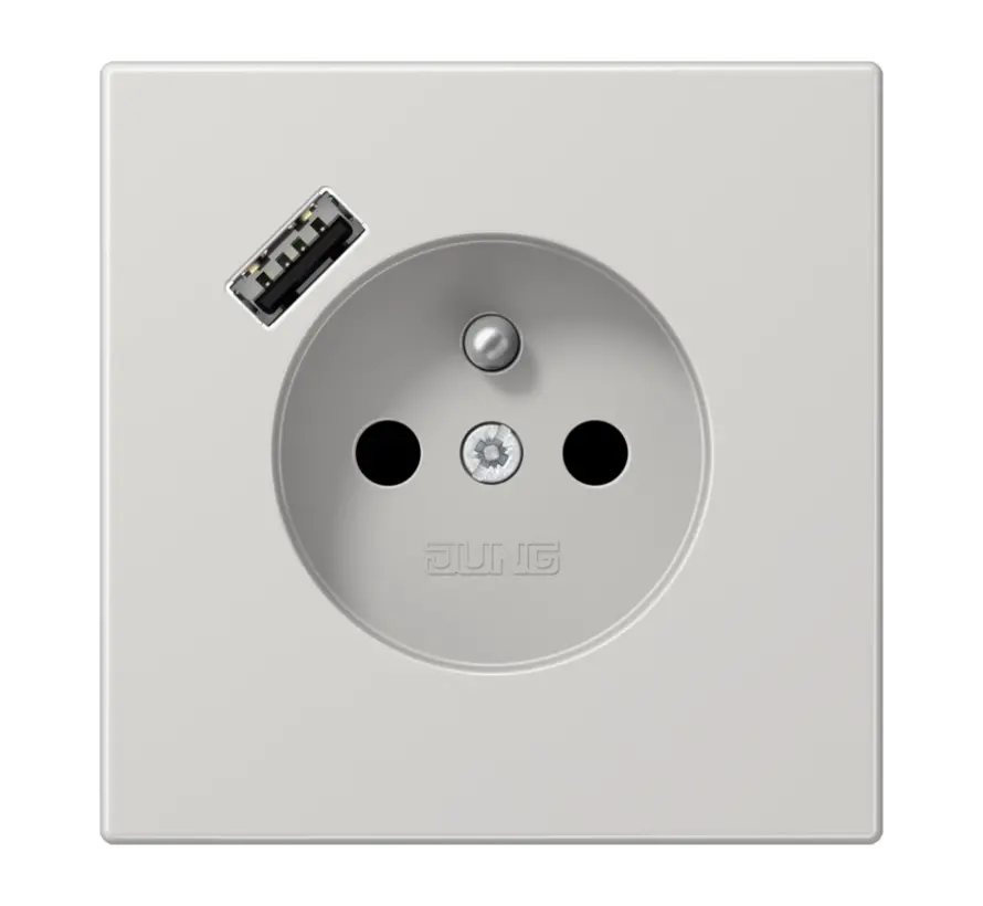 wandcontactdoos penaarde Safety+ met USB type A LS990 lichtgrijs (LS 1520 F-18 A LG)