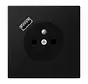 wandcontactdoos penaarde Safety+ met USB type A LS990 grafietzwart mat (LS 1520 F-18 ASWM)