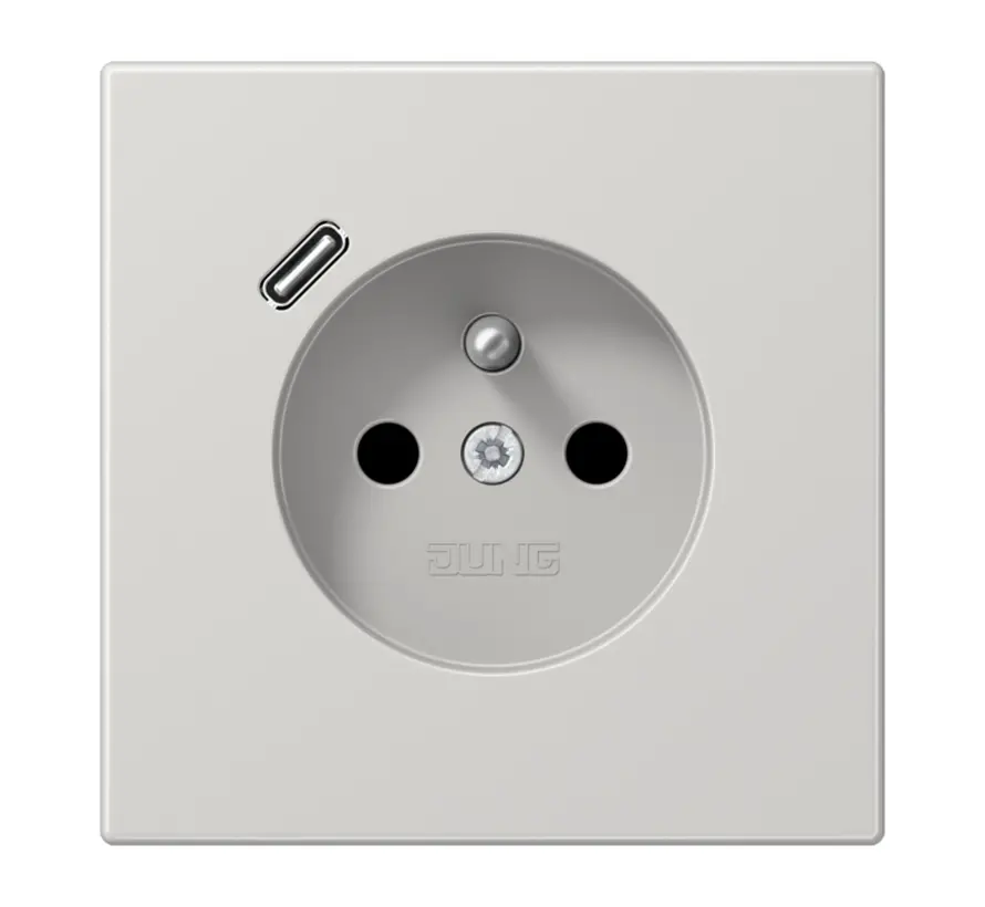 wandcontactdoos penaarde Safety+ met USB type C LS990 lichtgrijs (LS 1520 F-18 C LG)