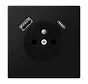 wandcontactdoos penaarde Safety+ met USB type A en C LS990 grafietzwart mat (LS 1520 F-15 CA SWM)