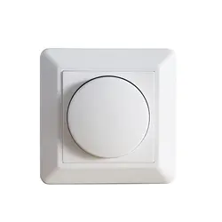 EcoDim dimmerknop met centraalplaat en afdekraam wit (ED-10002)