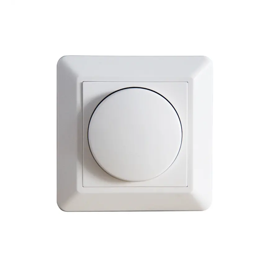dimmerknop met centraalplaat en afdekraam wit (ED-10002)