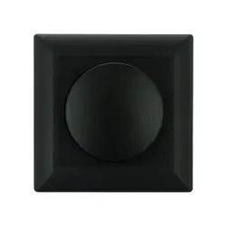 EcoDim dimmerknop met centraalplaat en afdekraam zwart (ED-10002B)