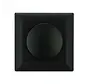 dimmerknop met centraalplaat en afdekraam zwart (ED-10002B)