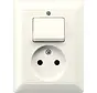 combinatie schakelaar/wandcontactdoos zonder randaarde AS500 creme (AS 5546 EU)