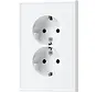 wandcontactdoos 2-voudig randaarde Safety+ voor ovale 1,5 inbouwdoos LS990 alpine wit (LS 5015 KI WW)