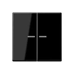 JUNG schakelwip 2-voudig met controlevenster A-range zwart glans (A 595 KO5 SW)