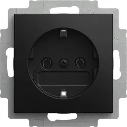Busch-Jaeger wandcontactdoos randaarde Balance SI zwart mat (20 EUCR-915)