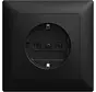 wandcontactdoos randaarde voor afzonderlijke montage Balance SI zwart mat (20 EUJR-915)