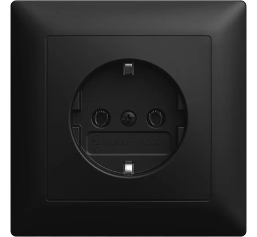 wandcontactdoos randaarde voor afzonderlijke montage Balance SI zwart mat (20 EUJR-915)