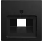 centraalplaat RJ45 wandcontactdoos 1-voudig Balance SI zwart mat (1803-915)
