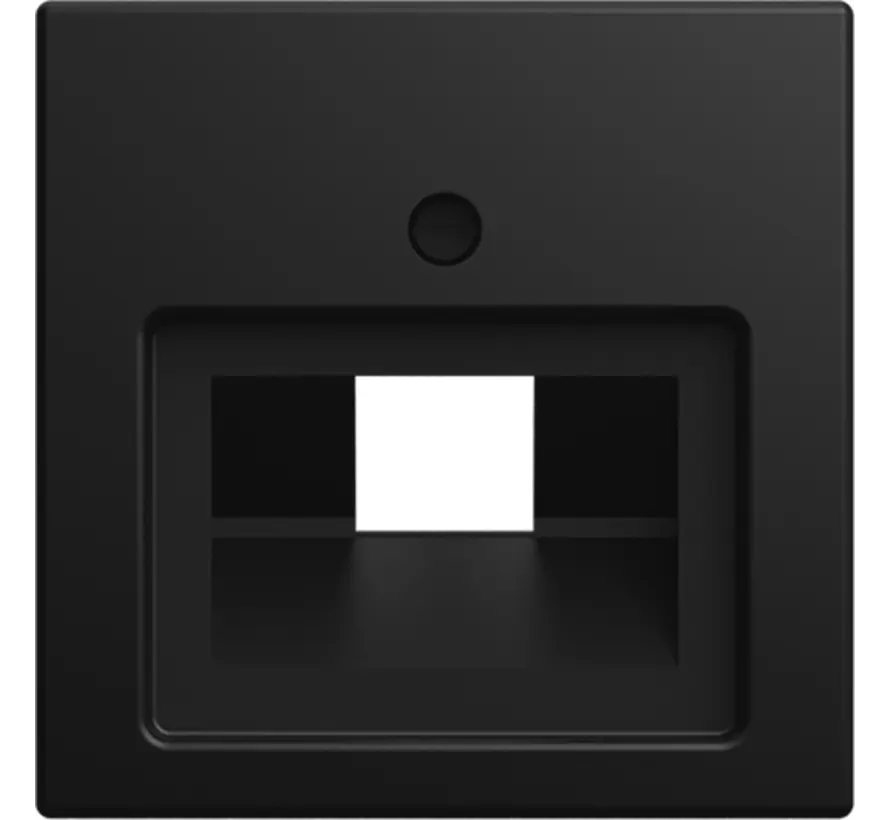 centraalplaat RJ45 wandcontactdoos 1-voudig Balance SI zwart mat (1803-915)